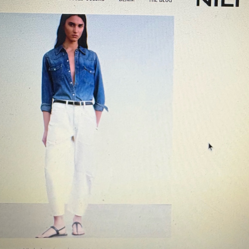 Nili Lotan Shon White Jeans Relaxed Fit